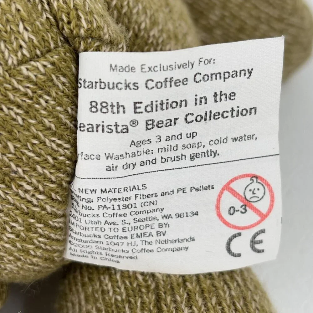 Starbucks Bearista Bears Knitted Plush 88th‎ & 89th Edition 2009 & 2010